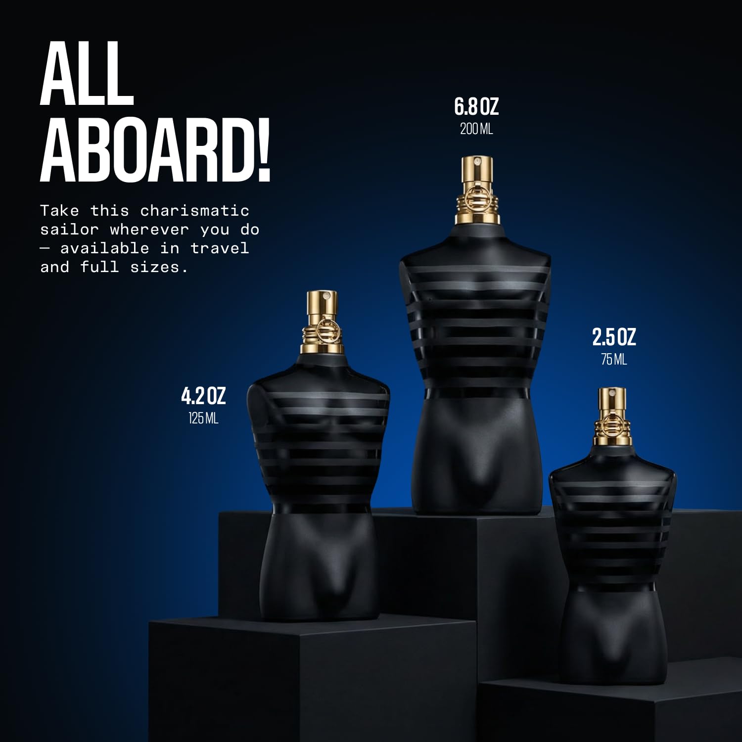 Jean Paul Gaultier Le Male Le Parfum - Amber Woody Eau de Parfum Intense for Men Fragrance - Cardamom, Lavender & Iris, Vanilla - Men's Perfume Spray, 4.2oz