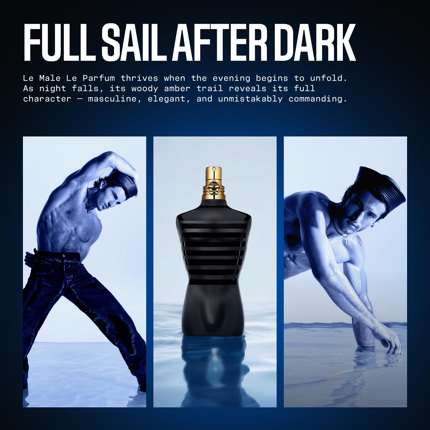 Jean Paul Gaultier Le Male Le Parfum - Amber Woody Eau de Parfum Intense for Men Fragrance - Cardamom, Lavender & Iris, Vanilla - Men's Perfume Spray, 4.2oz